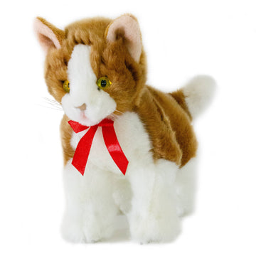 FAIRE: FurTastic Friends by Bocchetta Plush Toys plush cat Orange and White Plush Tabby Kitten  Lifelike  Size 22cm/8.5"